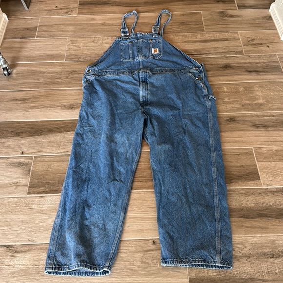 Vintage Carhartt 52 x 30 denim overalls - Picture 1 of 8